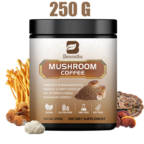  BWEORTHS Mushroom Coffee 250G - 10 in 1 Health Boost cashymart