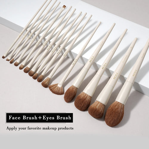  Beili 15 PCS Beige Makeup Brush Set cashymart