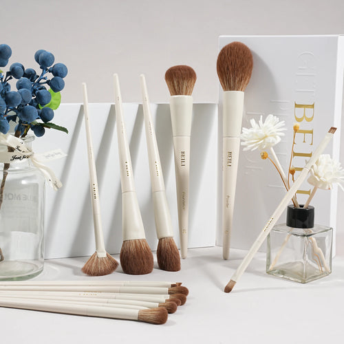  Beili 15 PCS Beige Makeup Brush Set cashymart