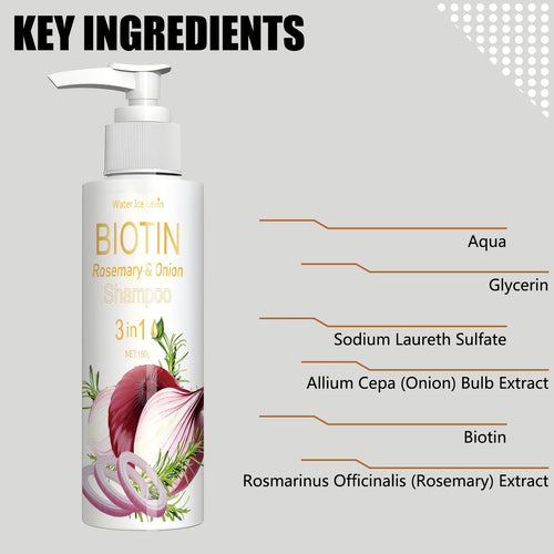  Biotin Rosemary Onion 3 in 1 Shampoo for Hair Care cashymart