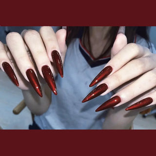  Black Acrylic Square Head Press-On Nails cashymart