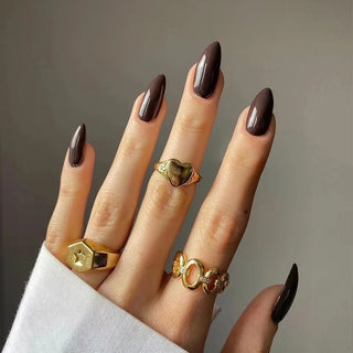  Black Acrylic Square Head Press-On Nails cashymart
