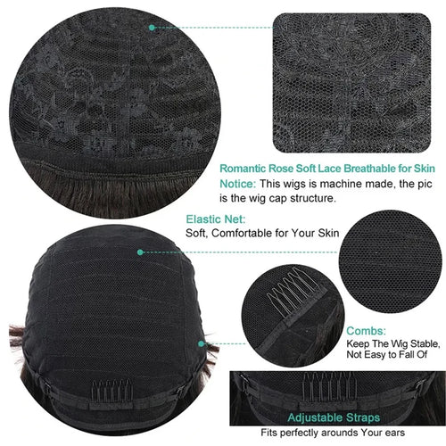  Black Curly Pixie Hair Wig for Women cashymart