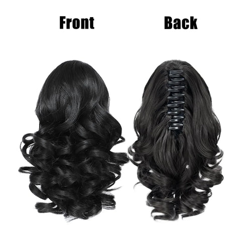 Black Hair Extensions Ponytail 10 Inch Claw Clip cashymart