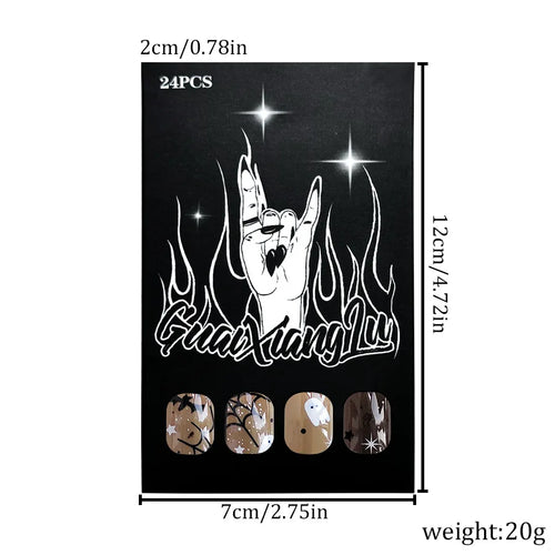  Black Halloween Press-on Nails cashymart