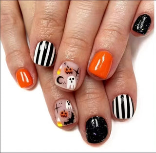  Black Halloween Press-on Nails cashymart