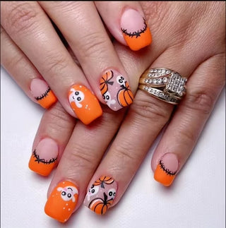  Black Halloween Press-on Nails cashymart
