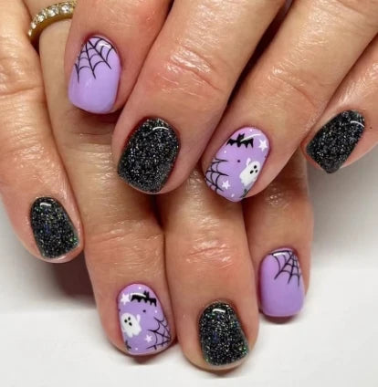  Black Halloween Press-on Nails cashymart