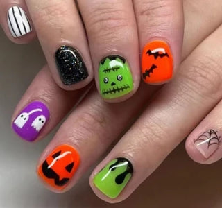  Black Halloween Press-on Nails cashymart