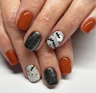  Black Halloween Press-on Nails cashymart