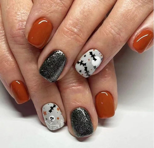 Black Halloween Press-on Nails cashymart