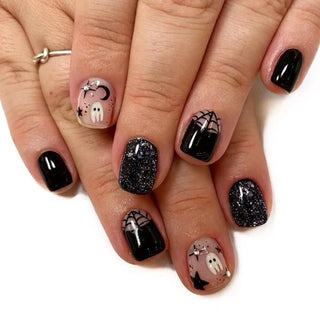  Black Halloween Press-on Nails cashymart
