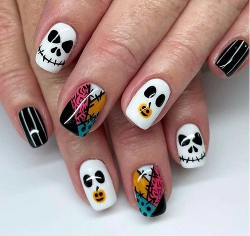  Black Halloween Press-on Nails cashymart