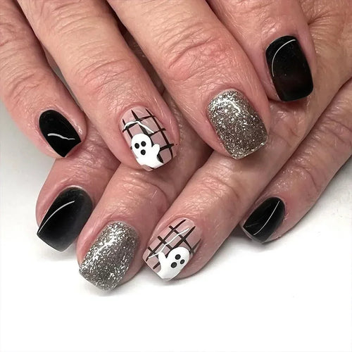  Black Halloween Press-on Nails cashymart