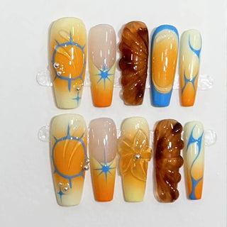  Black Handmade Press On Nails cashymart