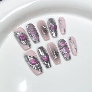  Black Handmade Press On Nails cashymart