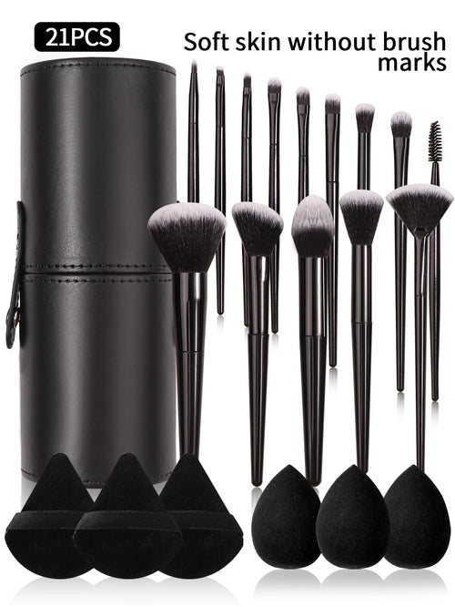 Black Makeup Brush Set Professional Tools cashymart