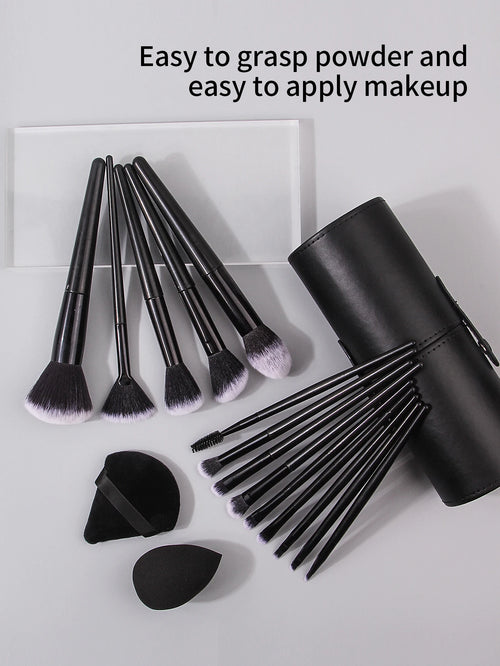  Black Makeup Brush Set Professional Tools cashymart