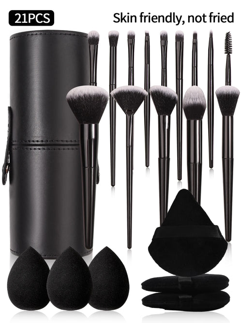  Black Makeup Brush Set Professional Tools cashymart