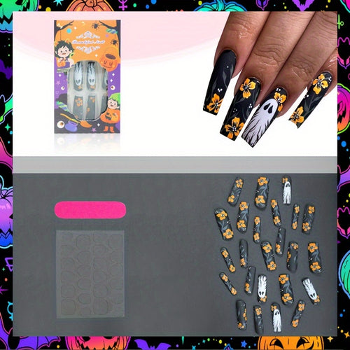  Black Square Press-On Nails cashymart