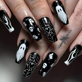  Black Square Press-on Nails cashymart