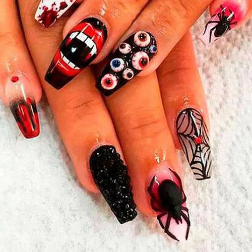  Blood Drop Fake Nails cashymart
