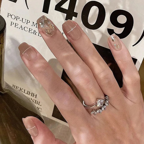  Blue Flame Love Press-On Nails cashymart