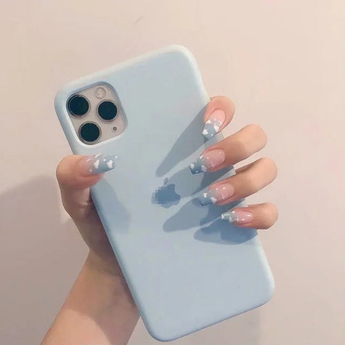  Blue Flame Love Press-On Nails cashymart