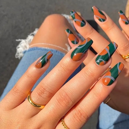  Blue Flame Love Press-On Nails cashymart