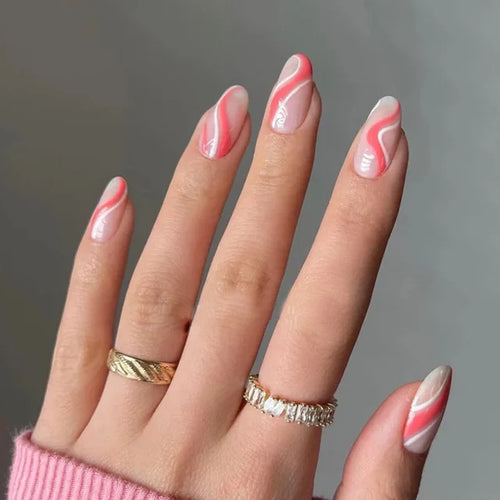  Blue Flame Love Press-On Nails cashymart