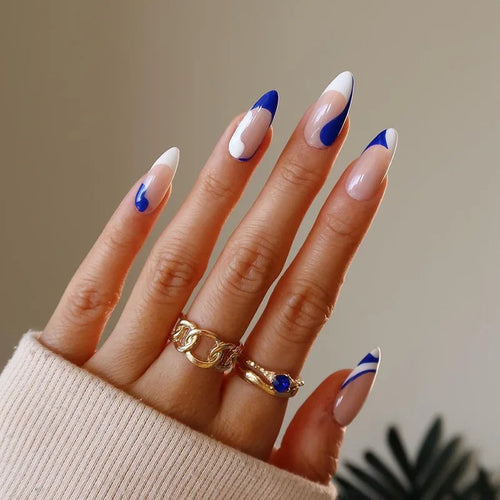  Blue Flame Love Press-On Nails cashymart