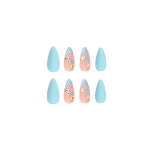  Luxury Multicolor Almond Press-On Nail Set cashymart