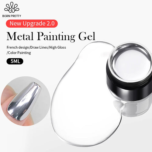  Born Pretty 5ml Metallic Silver Gel Polish cashymart