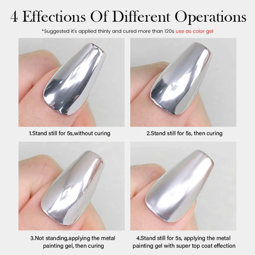  Born Pretty 5ml Metallic Silver Gel Polish cashymart