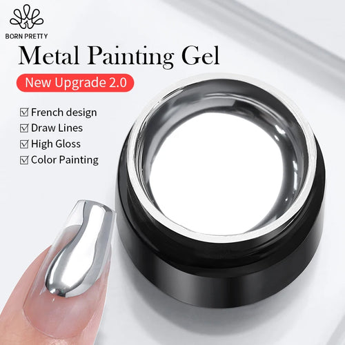  Born Pretty 5ml Metallic Silver Gel Polish cashymart
