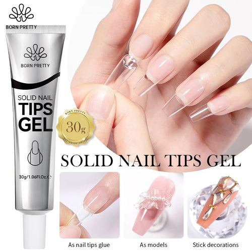  Born Pretty Solid Nail Tips Gel 30ml Long Lasting Manicure cashymart