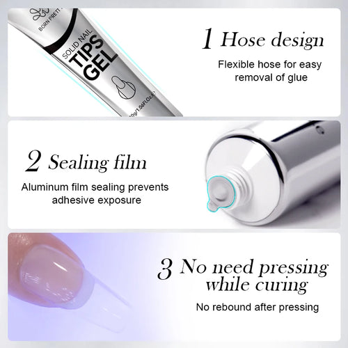  Born Pretty Solid Nail Tips Gel 30ml Long Lasting Manicure cashymart