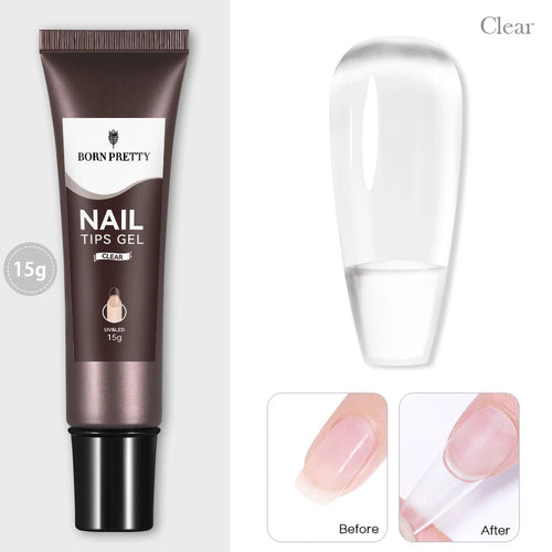  Born Pretty Solid Nail Tips Gel 30ml Long Lasting Manicure cashymart