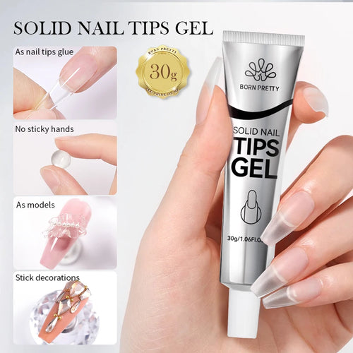  Born Pretty Solid Nail Tips Gel 30ml Long Lasting Manicure cashymart