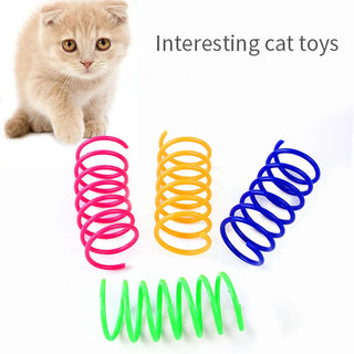  Bouncy Colorful Spring Cat Toys cashymart
