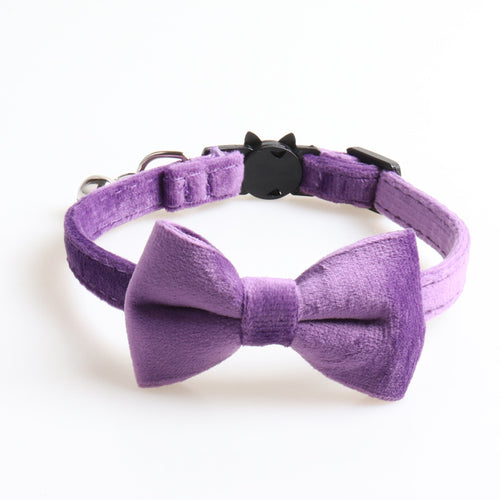  Bowknot Velvet Pet Collars for Dogs cashymart