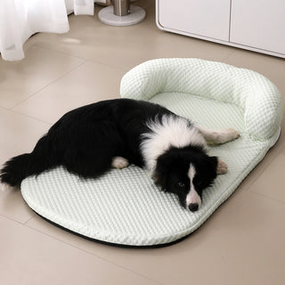  Breathable Large Dog Bed with Pillow Ice Silk Fabric cashymart