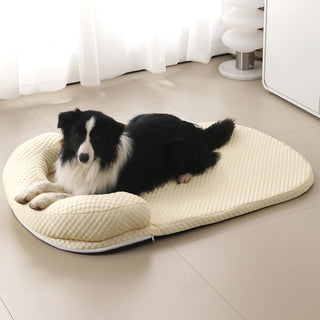  Breathable Large Dog Bed with Pillow Ice Silk Fabric cashymart