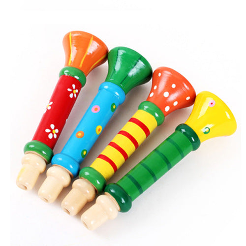  Brightly Colored Wooden Trumpet cashymart