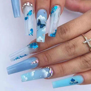  Broken Diamond Green Butterfly T-shaped Nail Art Kit cashymart