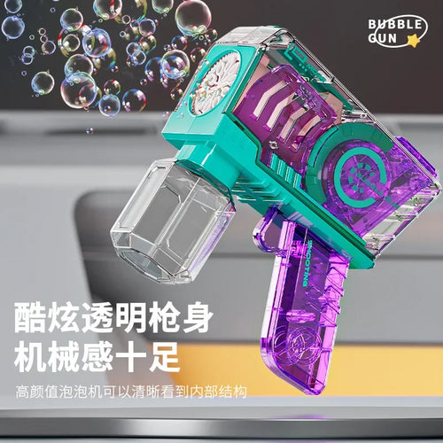  Bubble Machine Kids 2024 Light Handheld Gun cashymart