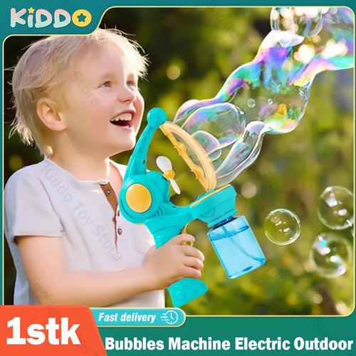  Bubbles Machine Electric Bubble Gun Automatic Kids Toy cashymart