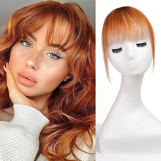  Burgundy Clip In Bangs 100% Real Human Hair Extensions cashymart