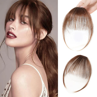 Burgundy Clip In Bangs 100% Real Human Hair Extensions cashymart