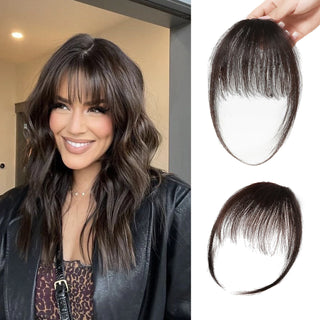  Burgundy Clip In Bangs 100% Real Human Hair Extensions cashymart